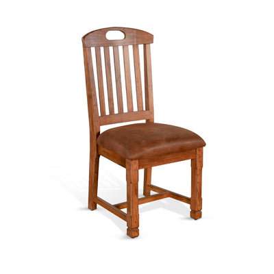 Sedona - Slatback Side Chair With Cushion Seat - Light Brown - Side Chairs - Grand Furniture GA