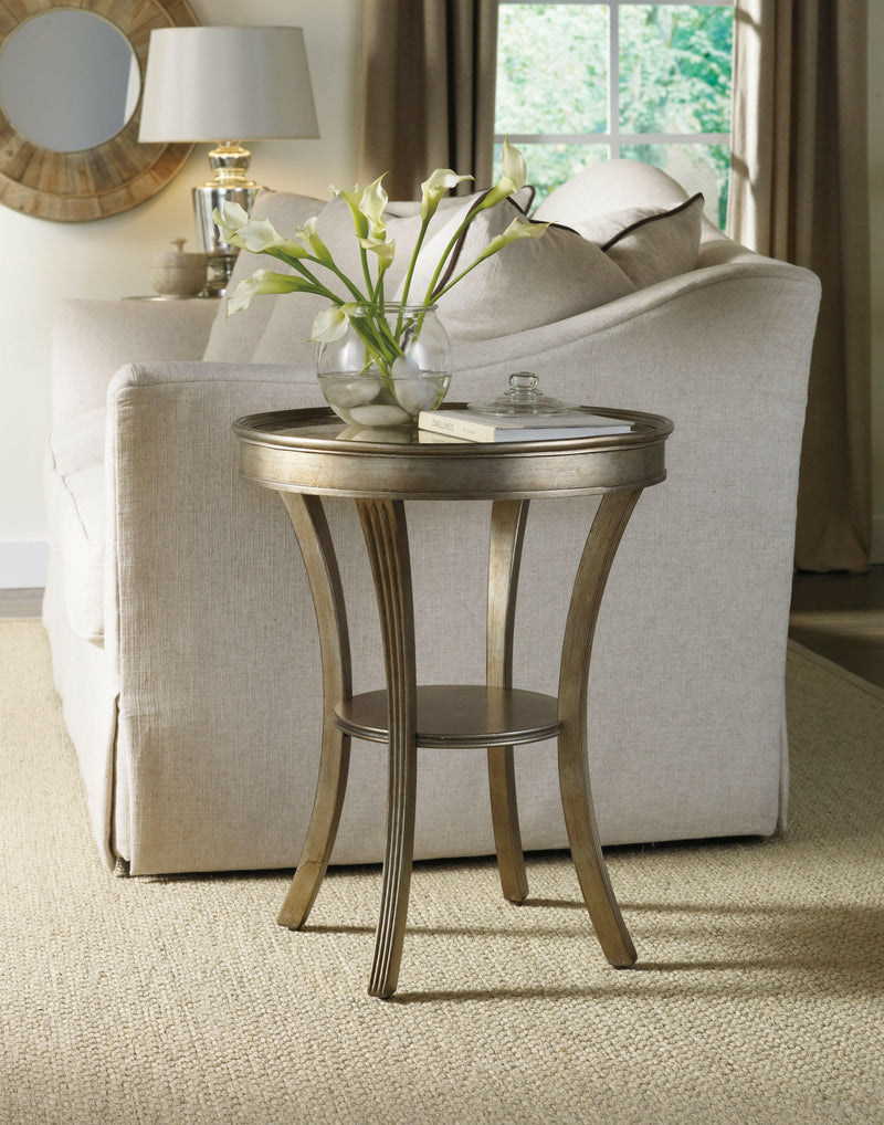 Sanctuary - Round Mirrored Accent Table - Visage.