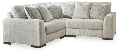 Regent Park - Pewter - 3-Piece Sectional.