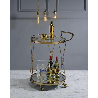 Zekera - Serving Cart - Champagne - Grand Furniture GA