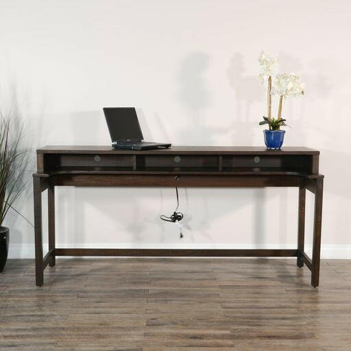 Homestead - Console Table With Usb Power Pack - Dark Brown.