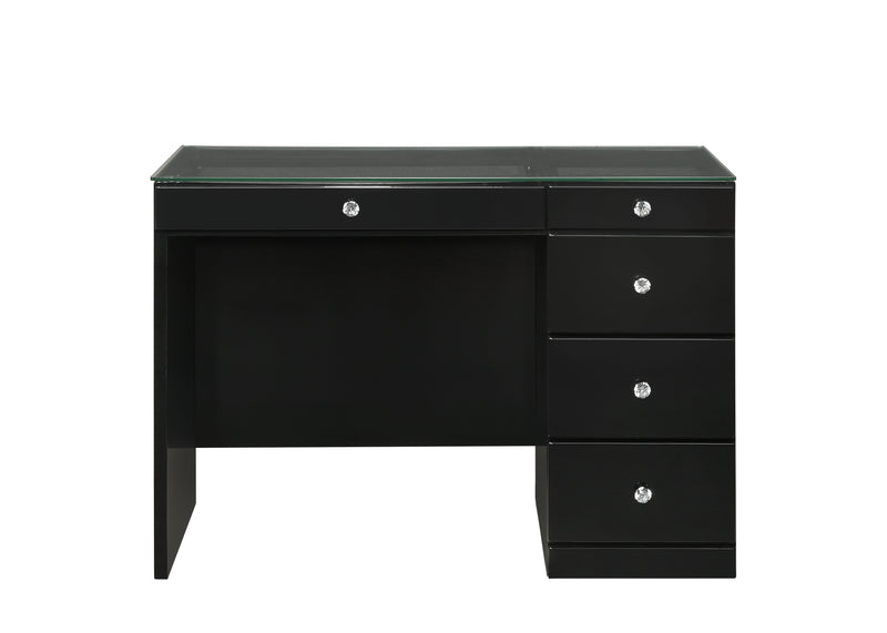 Morgan - Vanity Desk, Mirror - Black - Grand Furniture GA