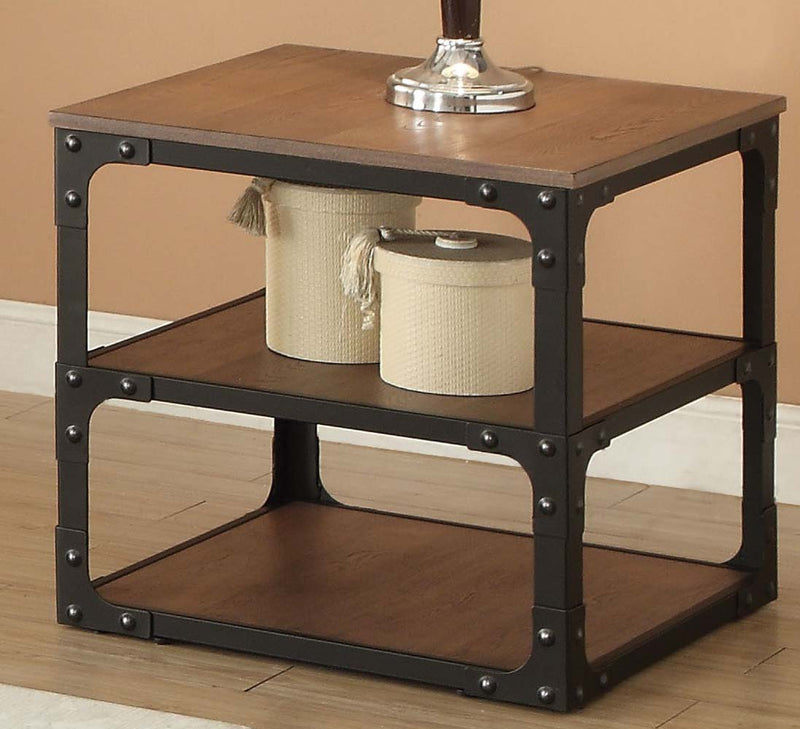 Kenton - End Table - Oak & Black - Grand Furniture GA