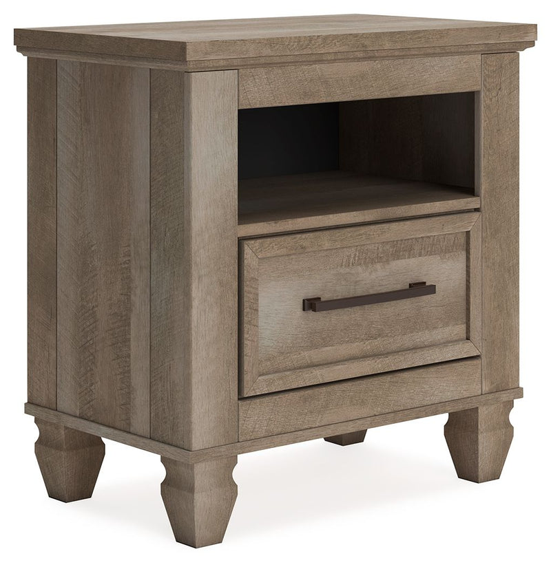 Yarbeck - Sand - One Drawer Night Stand.