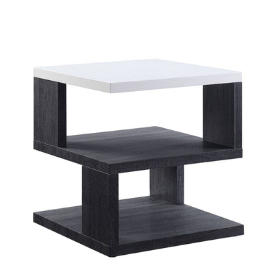 Pancho - End Table - Gray & White High Gloss - Grand Furniture GA