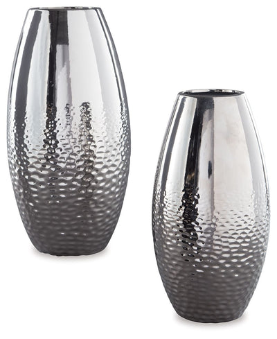 Dinesh - Silver Finish - Vase Set (Set of 2).