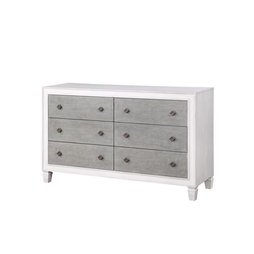 Katia - Dresser - Rustic Gray & White Finish - Grand Furniture GA