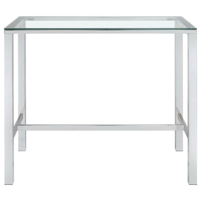 Tolbert - Bar Table With Glass Top - Chrome - Grand Furniture GA