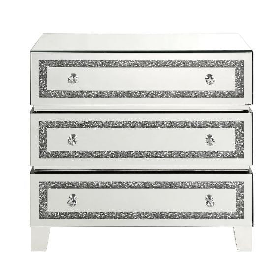 Noor - Cabinet - Mirrored & Faux Diamonds - Grand Furniture GA