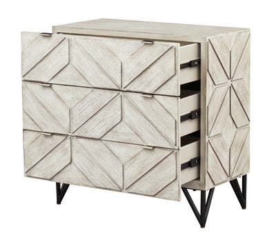 Kimmie - Three Drawer Chest - Braxton White