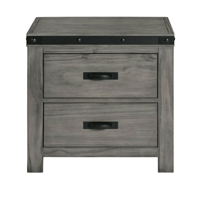 Wade - 2-Drawer Nightstand - Black Finish - Accent Nightstands - Grand Furniture GA