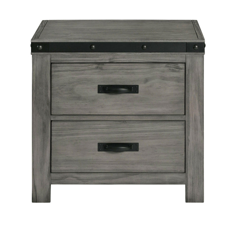 Wade - 2-Drawer Nightstand - Black Finish - Accent Nightstands - Grand Furniture GA
