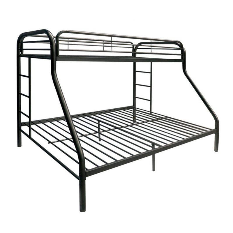 Bring home this Tritan bunk bed to let your kids enjoy personal space without compromising on style. Superior quality metal for durability, built-in side ladders for easy access, and full length guard rails for safety.