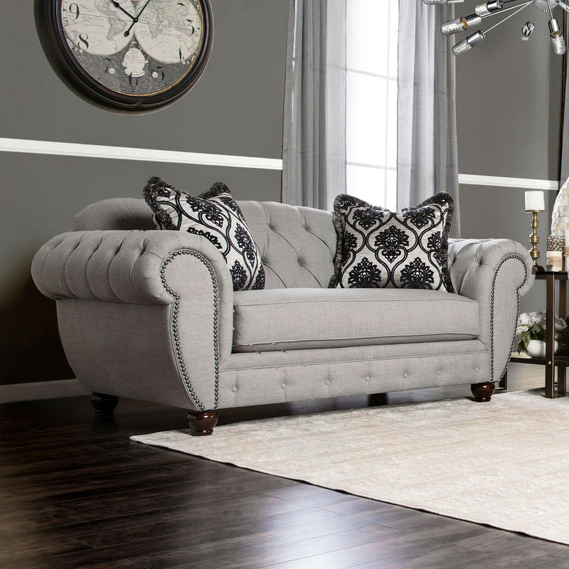 Viviana - Loveseat - Gray / Black - Grand Furniture GA