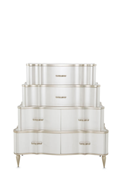 London Place - 6-Drawer Tiered Chest - Creamy Pearl