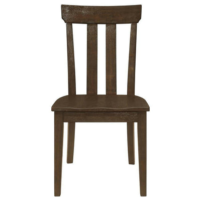 Reynolds - Slat Back Dining Side Chair - Brown Oak (Set of 2) - Counter Chairs - Grand Furniture GA