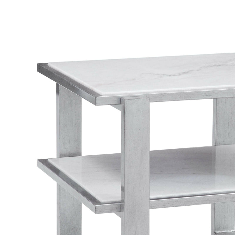 Hessle - Rectangle End Table - Silver - End Tables - Grand Furniture GA