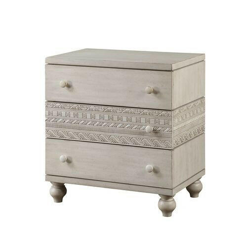 Roselyne - Nightstand - Antique White Finish - Grand Furniture GA