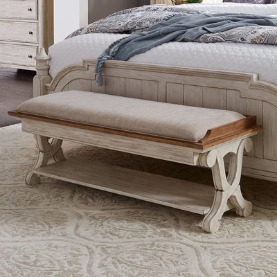 Farmhouse Reimagined - Bed Bench - White.