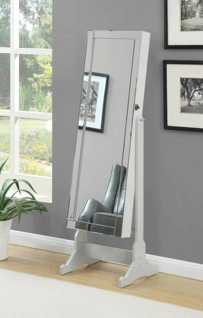 Yvonne - Storage Jewelry Cheval Mirror - Grey.