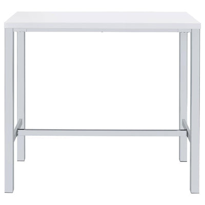 Natividad - 5 Piece Pub Height Bar Table Set - White High Gloss