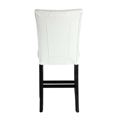 Hussein - Counter Height Chair (Set of 2) - White PU & Black Finish - Grand Furniture GA