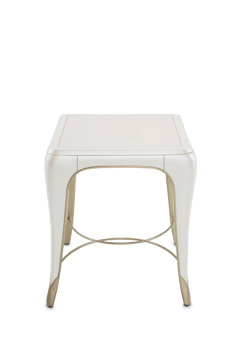 London Place - Rectangular End Table - Creamy Pearl