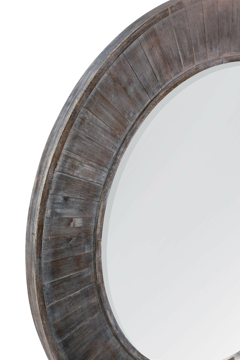 Hunter - Round Mirror - Brown - Wall Mirrors - Grand Furniture GA