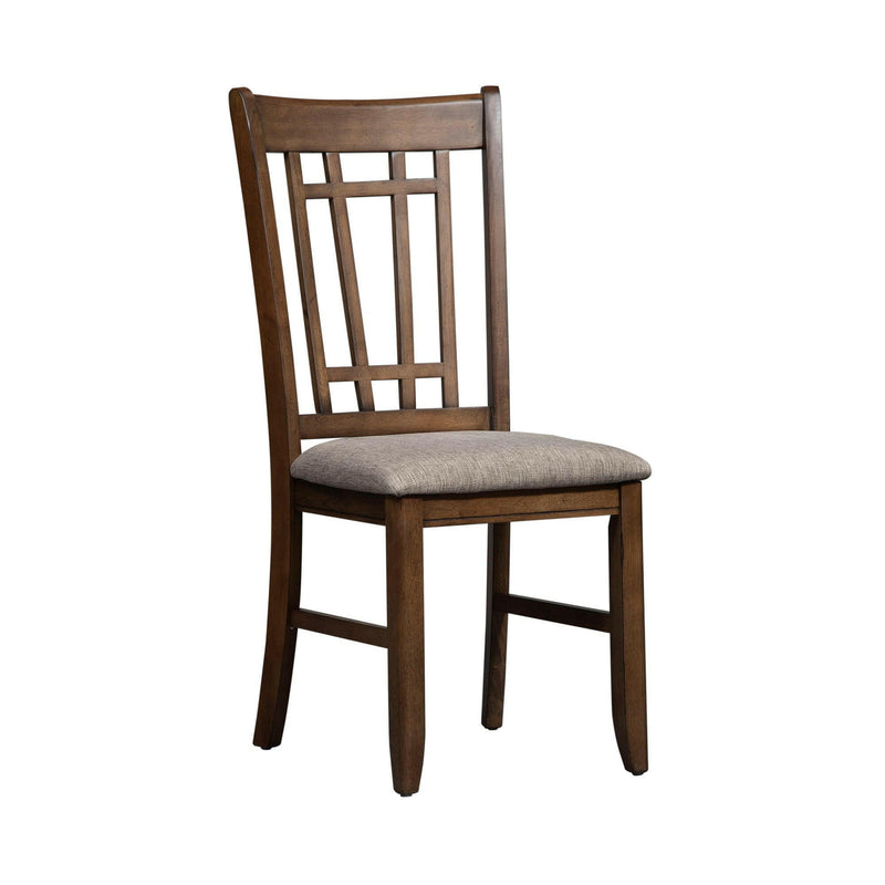 Santa Rosa - Lattice Back Side Chair - Light Brown