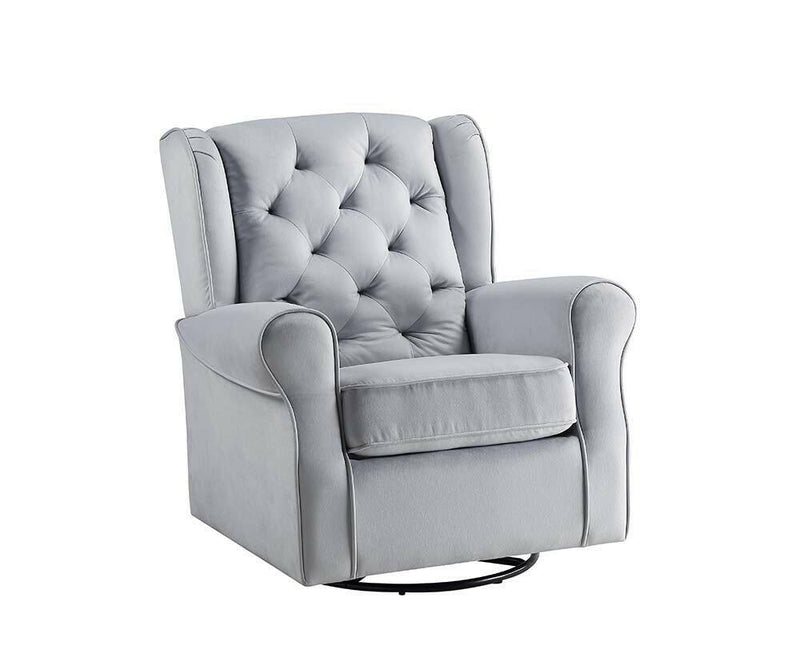 Zeger - Swivel Chair - Gray Fabric - Grand Furniture GA