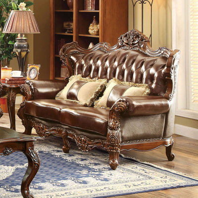 Jericho - Loveseat - Brown / Dark Oak - Grand Furniture GA