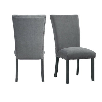 Tuscany - Standard Height Side Chair (Set of 2) - Charcoal - Chair Sets - Grand Furniture GA