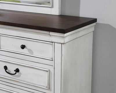 Hillcrest - 9-Drawer Dresser - Dark Rum And White - Grand Furniture GA