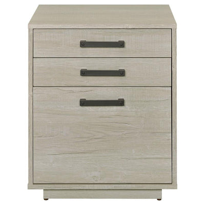 Loomis - 3-Drawer Home Office File Cabinet - Whitewashed Gray