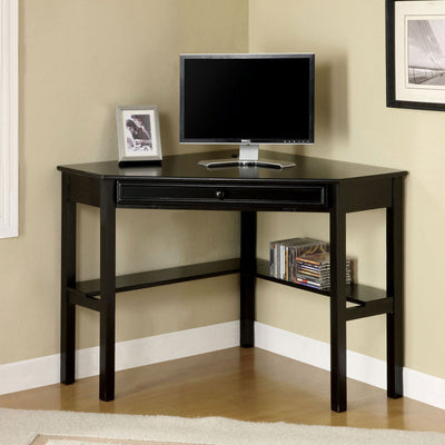 Porto - Corner Desk - Black - Grand Furniture GA