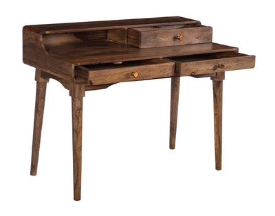 Layne - Three Drawer Writing Desk - Brownstone