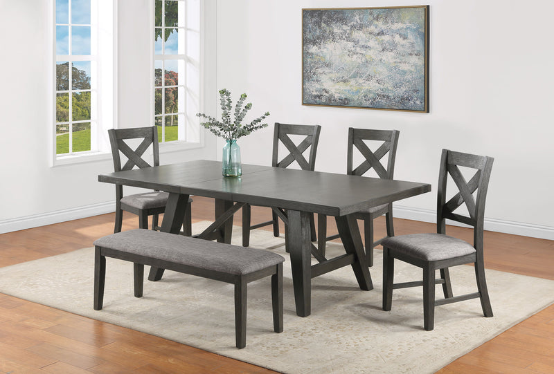 Rufus - Dining Table (1 X 18 Leaf) - Black - Grand Furniture GA