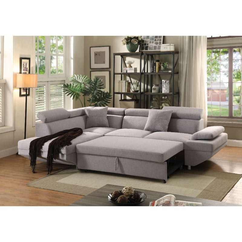 Jemima - Sectional Sofa - Gray Fabric - Grand Furniture GA