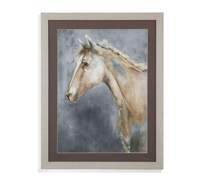 Horse - Framed Print - Dark Gray.