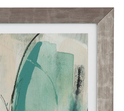 Teal Petals I - Framed Print - Green