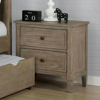 Vevey - Nightstand - Wire - Brushed Warm Gray - Grand Furniture GA