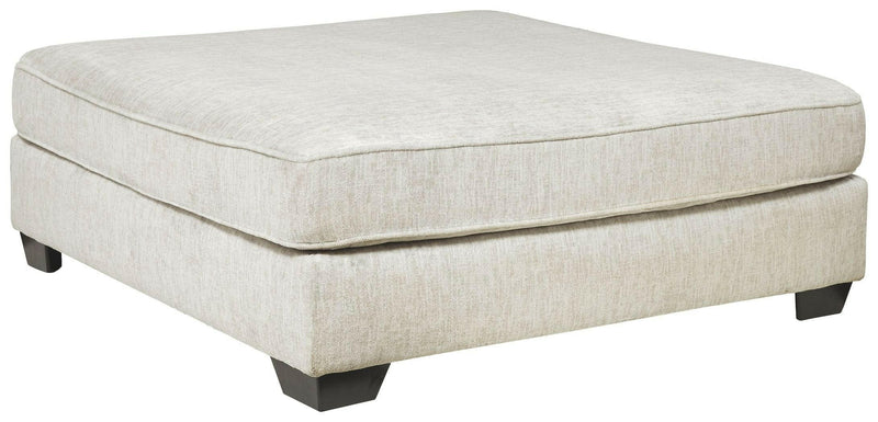 Rawcliffe - Parchment - Oversized Accent Ottoman.