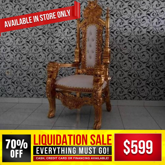 King Chair - White - Grand Furniture GA