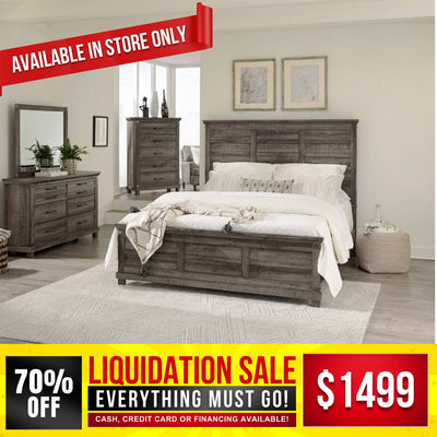 Lakeside Haven - Panel Bedroom Set - 4 Pc. Bed, Dresser, Mirror, Chest - Grand Furniture GA