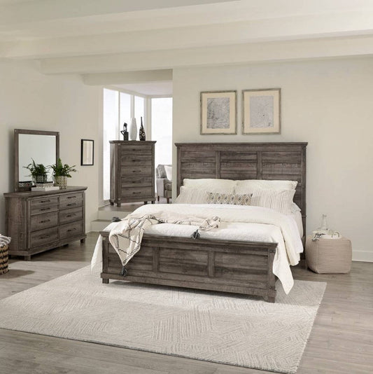 Lakeside Haven - Panel Bedroom Set - 4 Pc. Bed, Dresser, Mirror, Chest - Grand Furniture GA