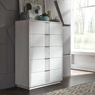 Mirage - 5 Drawer Chest - White - Grand Furniture GA