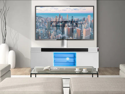 Modern TV Stand Built in Speakers & Subwoofer Entertainment Center - Grand Furniture GA